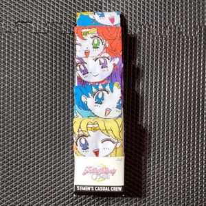 Sailor Moon Crystal Character Crew Socks 5 Pack Men's 8-12